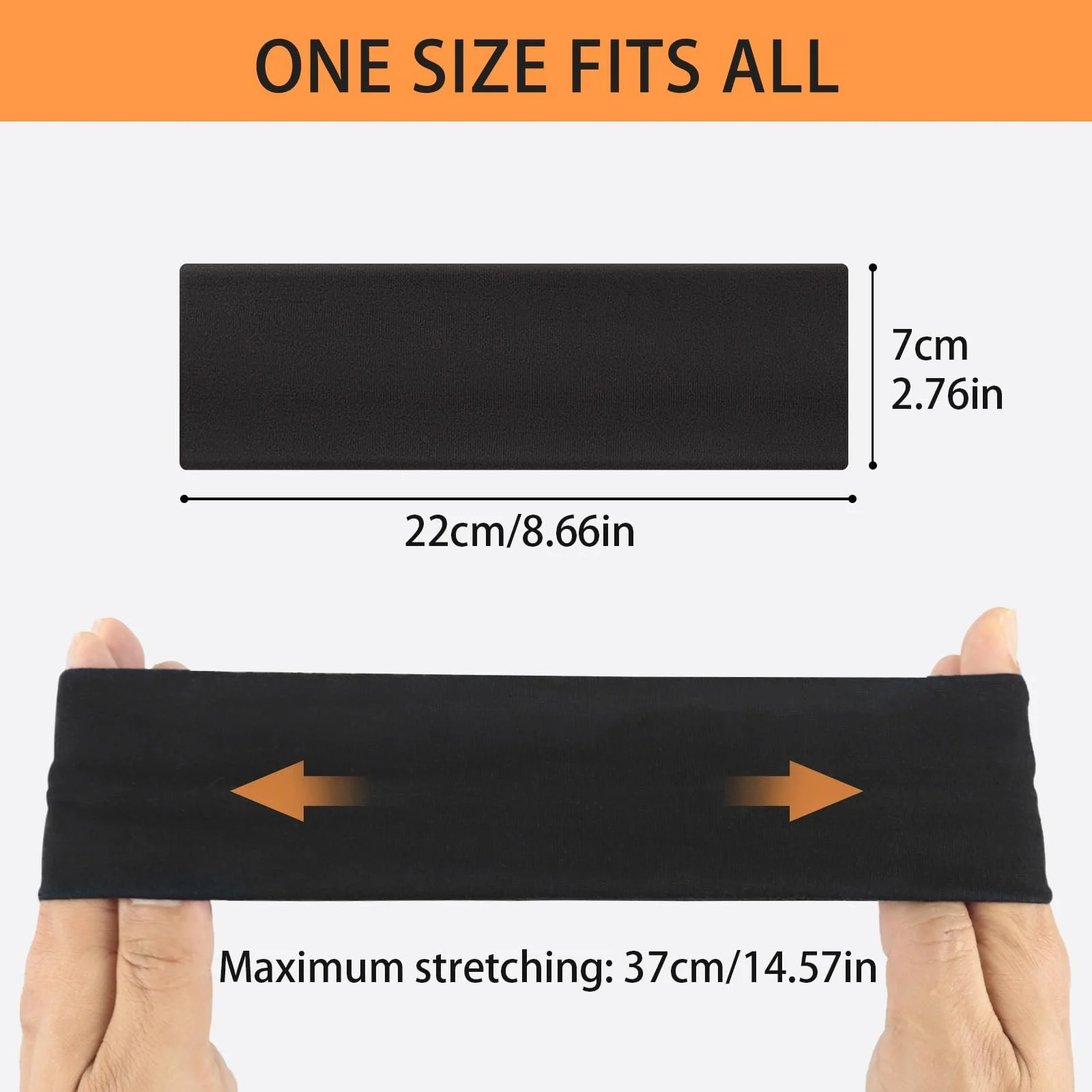 Спортивна Пов'язка на Голову 7 cm, Чорний, Коричневий, фото №6