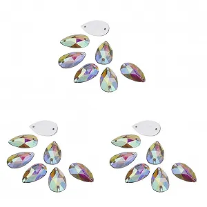 Стрази FRCOLOR Форма водоспаду 150 шт., смола, плоска задня частина, колір AB - Фото 1