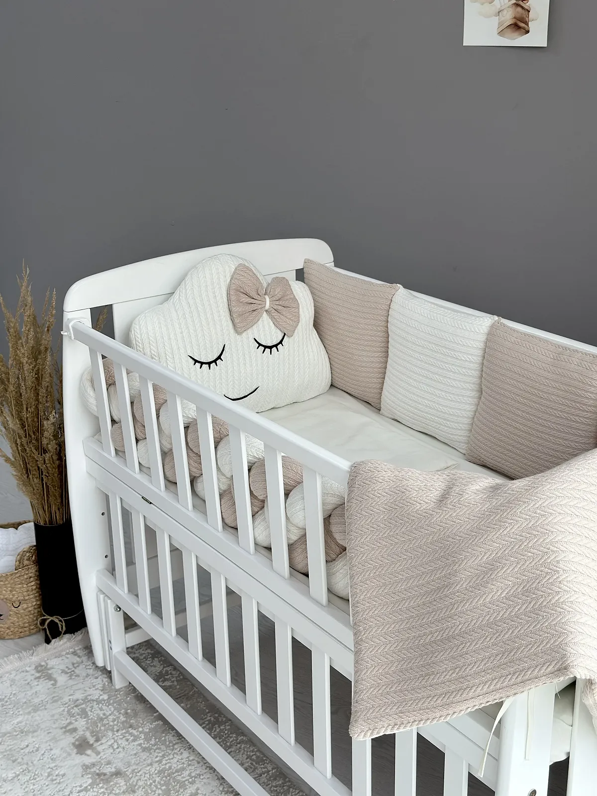 Комплект постільної білизни для новонародженого Сон Хмаринка бежевий, фото №8