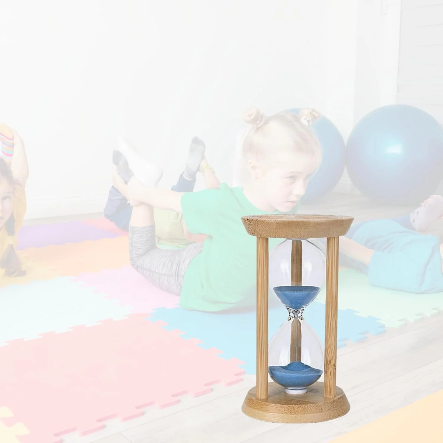 Пісочний годинник 10 хвилин Mini Blue з дерев'яною рамою, фото №4 Пісочний годинник 10 хвилин Mini Blue з дерев'яною рамою, фото №4