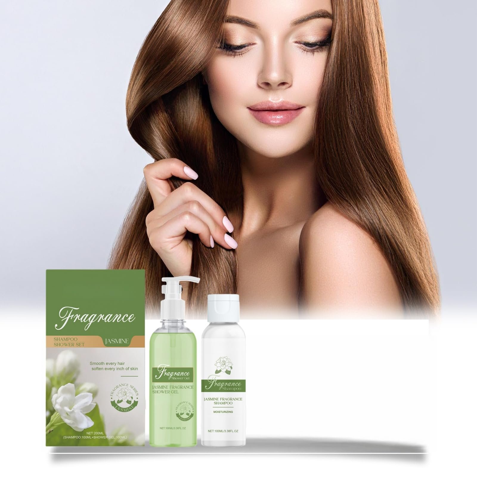 Гель для душу та шампунь Jasmine з поживною сироваткою зволожуючий 1 шт, фото №6