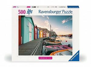 Пазл Ravensburger Скандинавские места 12000847 Лодочные домики в Смёгене 500 элементов - Фото 1