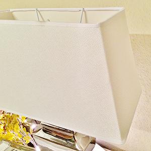 Настільна лампа DRULINE Silver Lady 59 см Shabby Chic керамічна сріблястий/білий - Фото 1