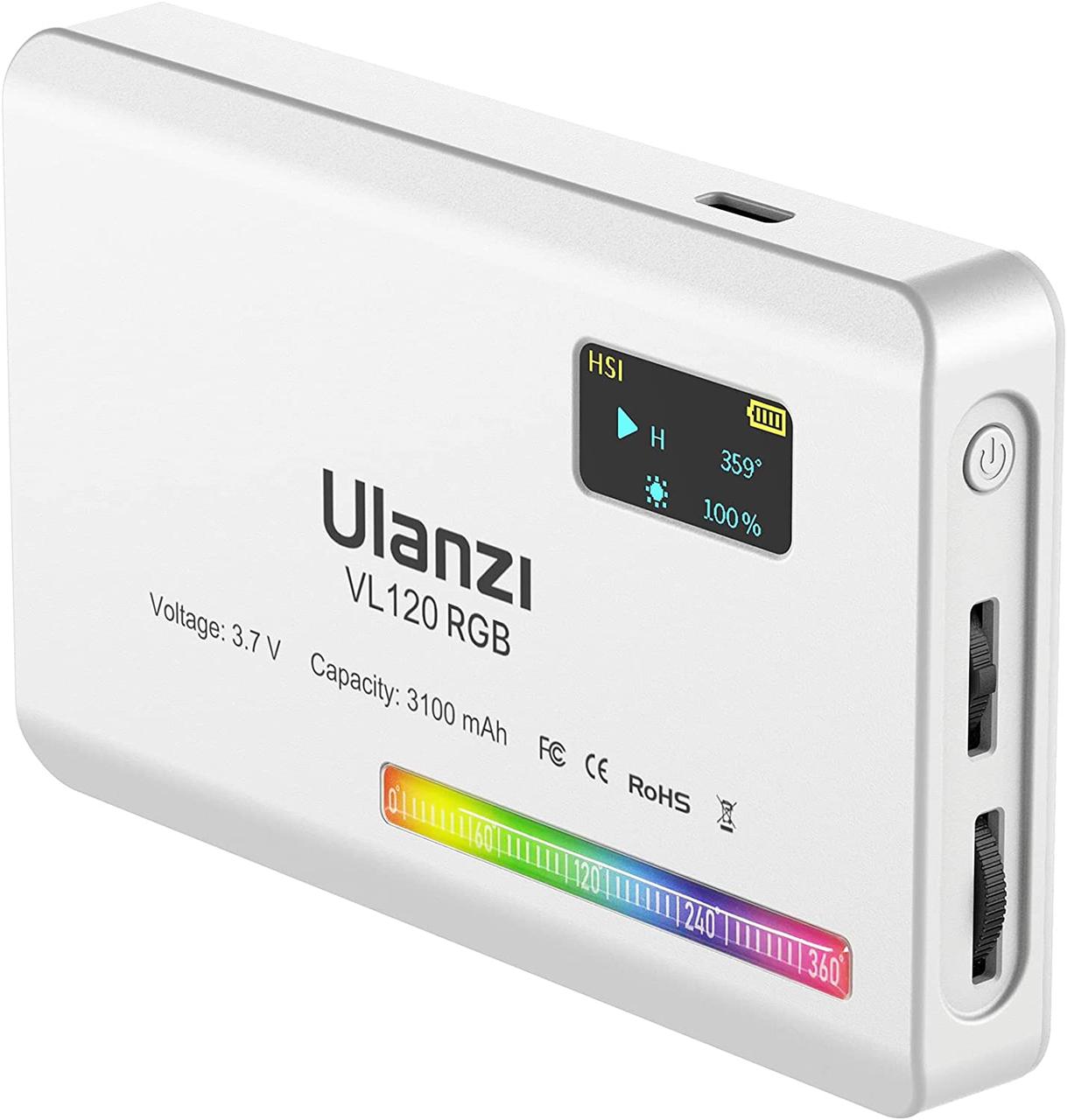 Накамерне світло RGB HUE 360 2500-9000К Ulanzi VL120RGB White, фото №2