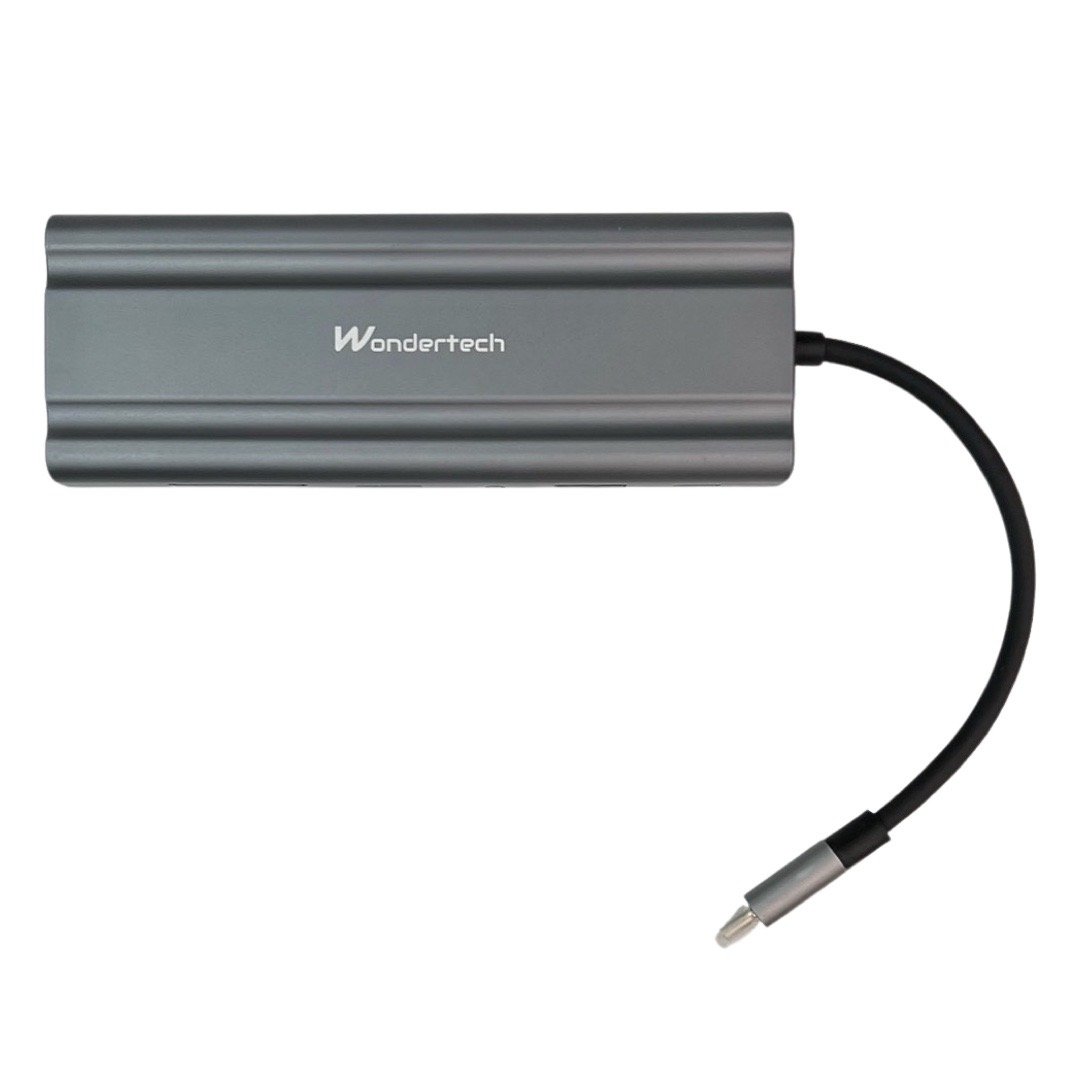 Концентратор Wondertech WT00586 Type-C Hub 10-в-1 для ноутбуків: 4x USB 3.0, 1x USB 2.0, HDMI, VGA, SD/TF, 3,5 мм jack, фото №6