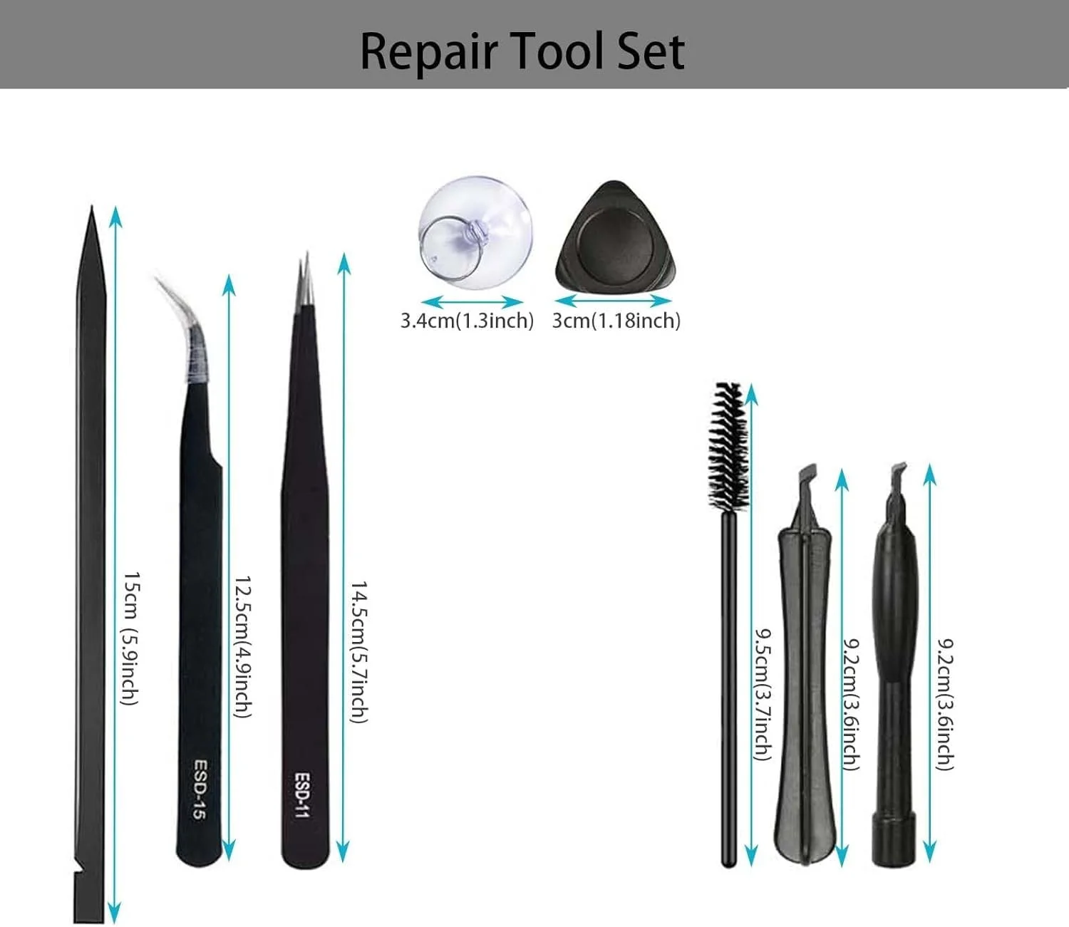 Набір для ремонту мобільних телефонів 39 в 1 інструмент для розбирання прецизійний, фото №4