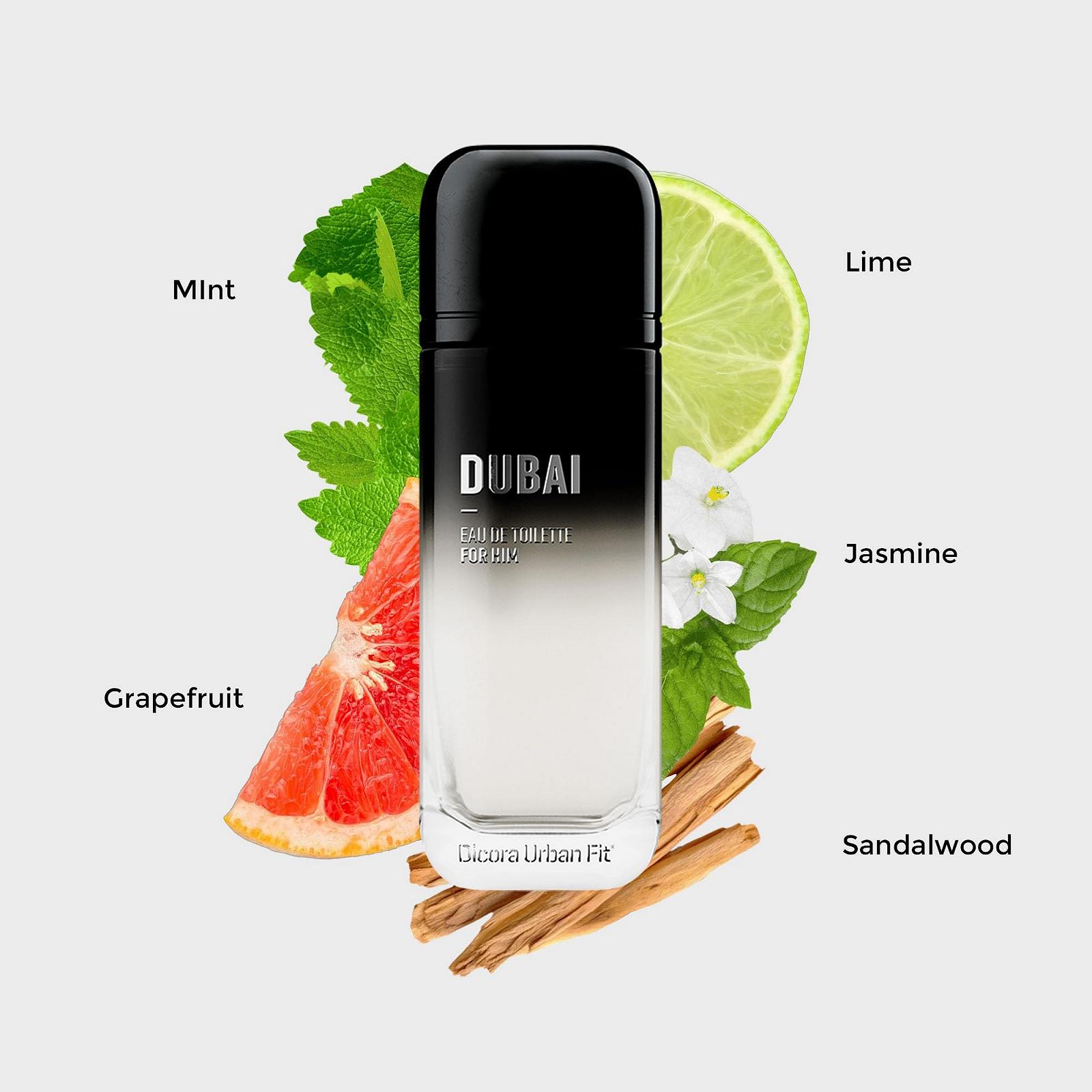 Туалетная вода Dicora Urban Fit Dubai Amber Лайм, Мята, Сандаловое дерево 150 мл, фото №6