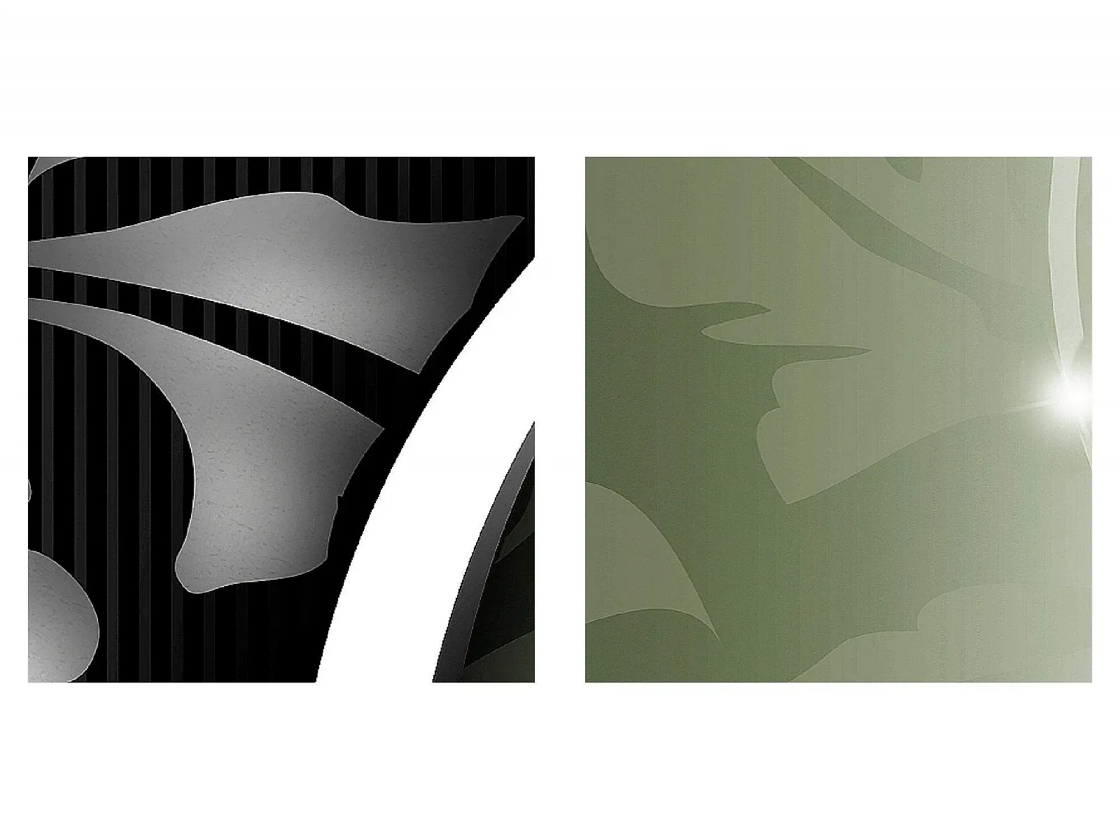 Картина на полотні Runa Art 208053b Лілії 5 частин Зелений/Чорний, фото №9