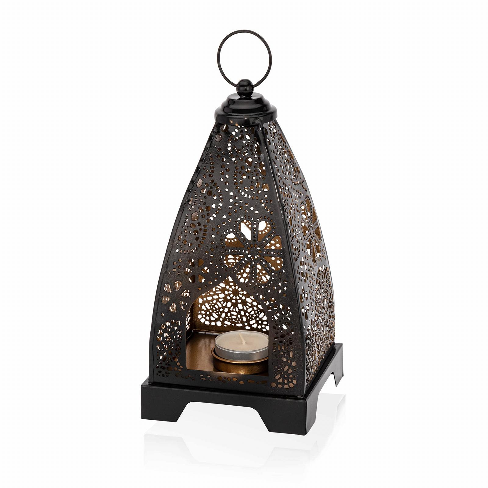 Лампа-подсвечник NKlaus Medina 11490 23 см железо черная с золотом, фото №1