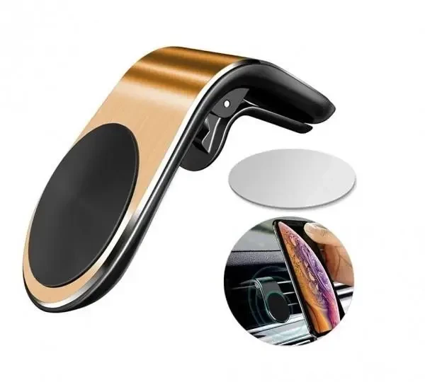 Mагнитный автодержатель для телефона в машину Hoco CA318 Золотой, фото №1 Mагнитный автодержатель для телефона в машину Hoco CA318 Золотой, фото №1