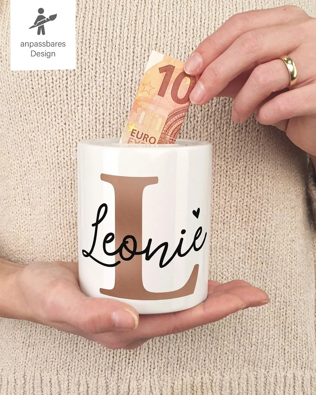 Скарбничка дитяча персоналізована керамічна, фото №3