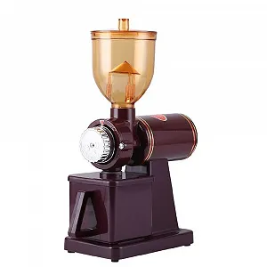 Электрическая Кофемолка Коническая 8 Регулируемых Настроек Прецизионная Мельница из Нержавеющей Стали для Эспрессо, Френч-пресса, Приготовления Турецкого Кофе (Anti Jumping Bean Red) - Фото 1