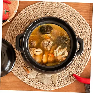 Кастрюля мини керамическая термостойкая черная 1 шт. для детского питания и супов synthetic.ua - Фото 1