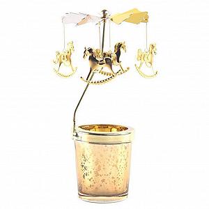 Подсвечник SOLUSTRE Metal Rotating Candle Holder Carousel Candles Рождественский Tea Light Holder - Фото 1
