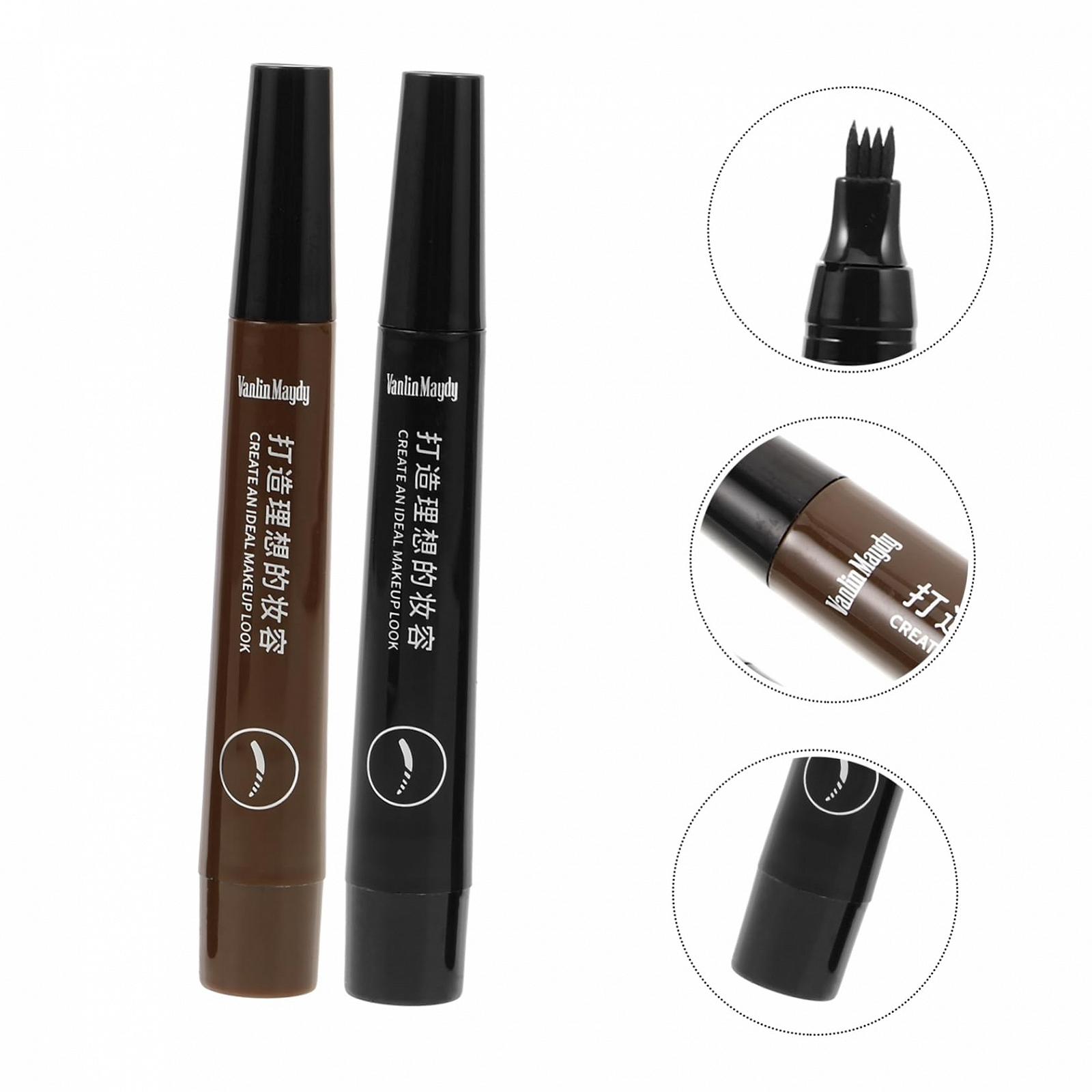 Олівець для брів Healvian 4 Stuck Vierzackiger Augenbrauenstift Коричневий Анти-піт, фото №5