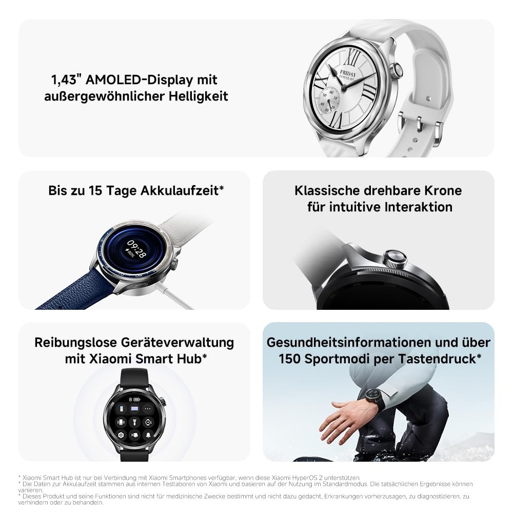 Смарт-годинник Xiaomi Watch S4 Сріблястий, фото №2