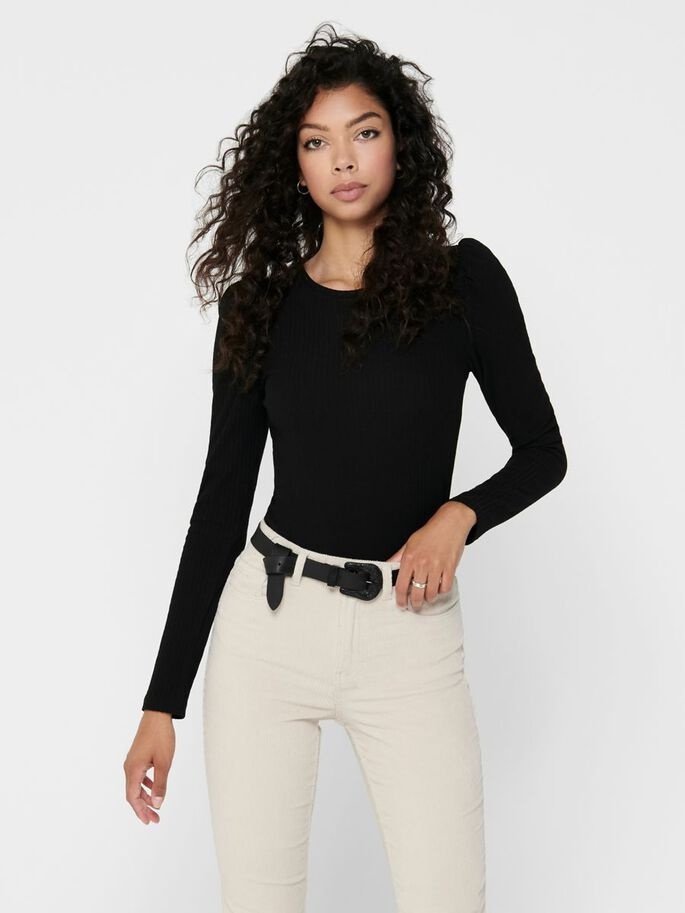 Топ ONLY ONLEMMA L/S PUFF TOP JRS 15222328 Черный S, фото №1