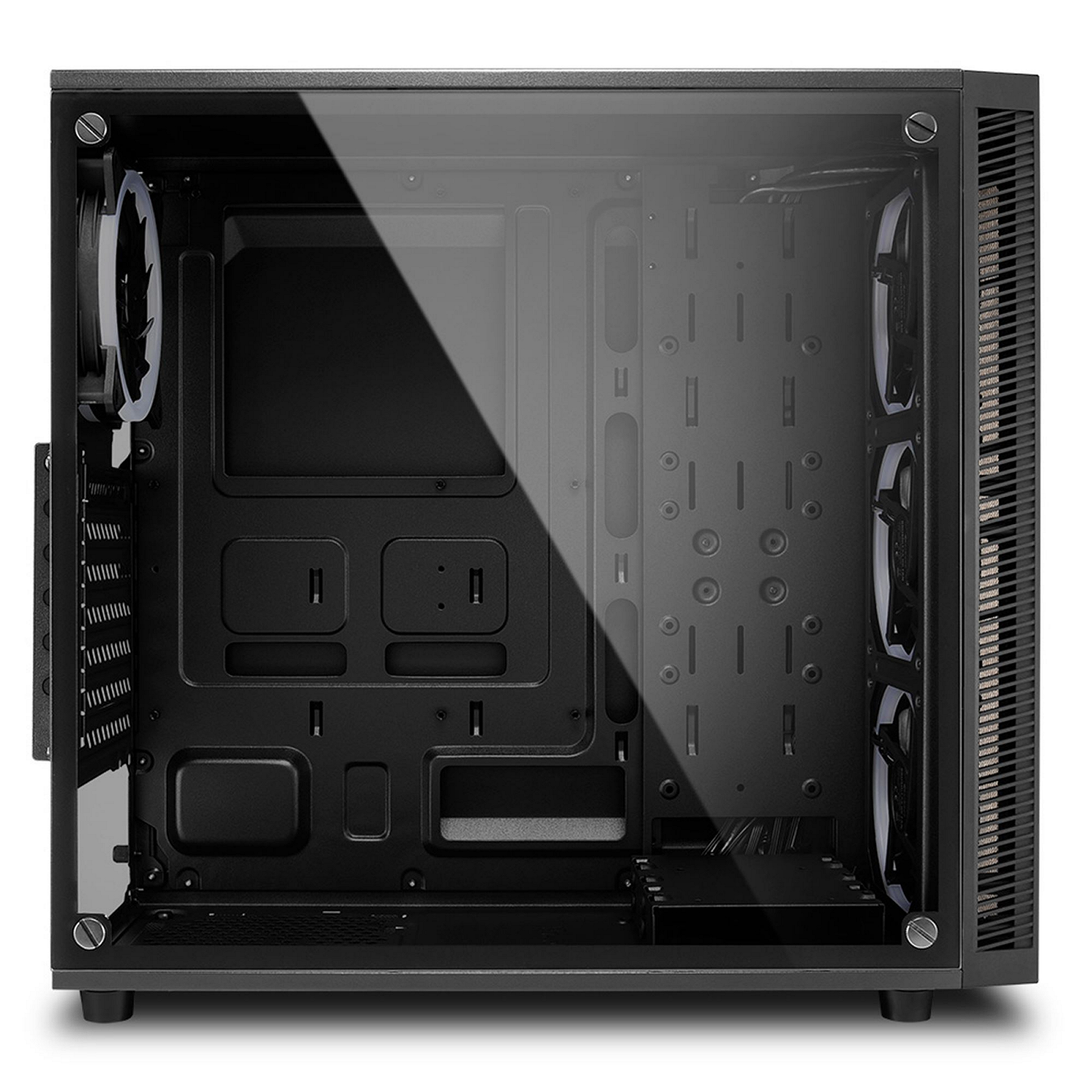 Корпус Sharkoon TG4 RGB / без БЖ / Midi-Tower / 4x120mm RGB / ATX / USB 3.0 / Чорний, фото №4 Корпус Sharkoon TG4 RGB / без БЖ / Midi-Tower / 4x120mm RGB / ATX / USB 3.0 / Чорний, фото №4