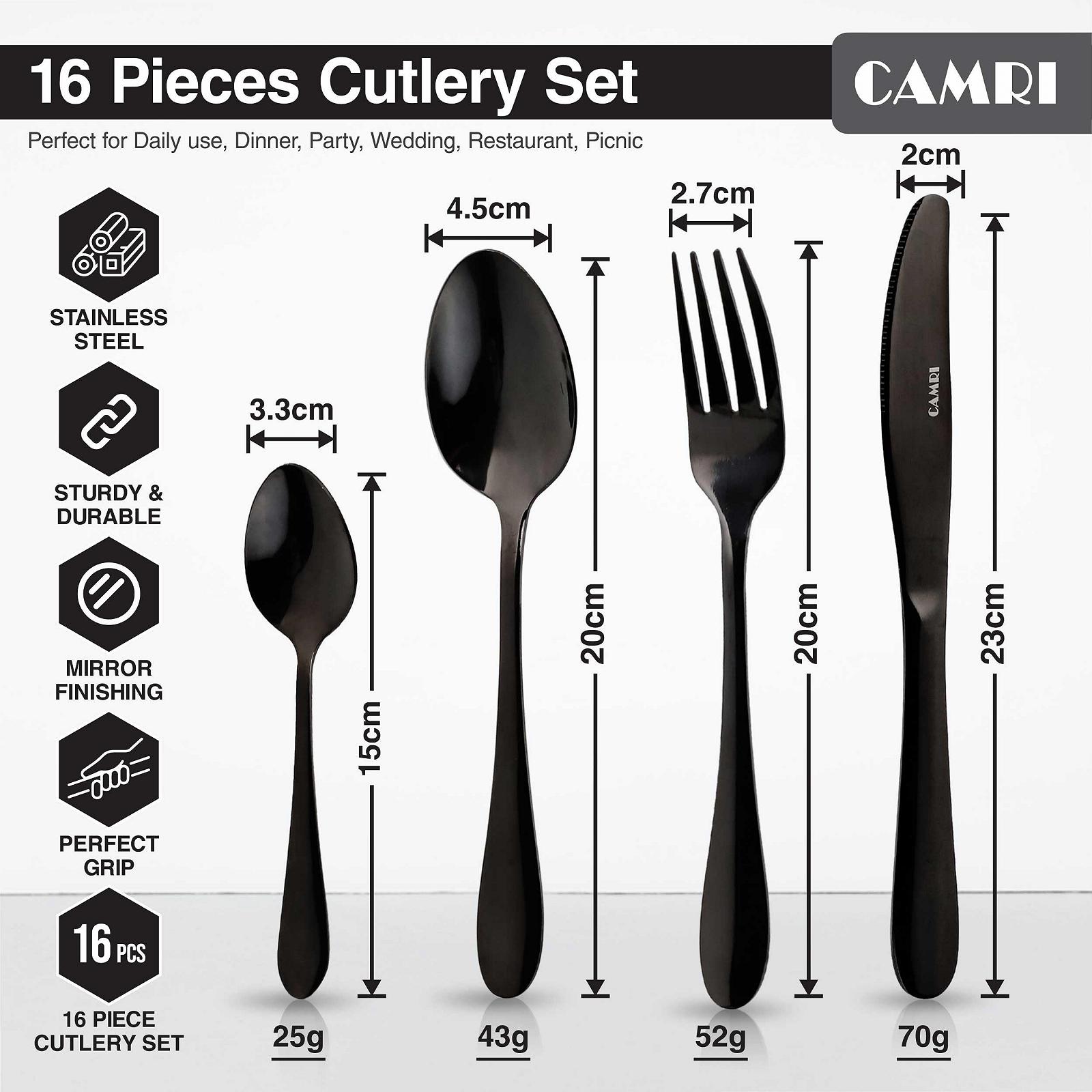 Набор столовых приборов CAMRI 16 предметов из нержавеющей стали, фото №2 Набор столовых приборов CAMRI 16 предметов из нержавеющей стали, фото №2