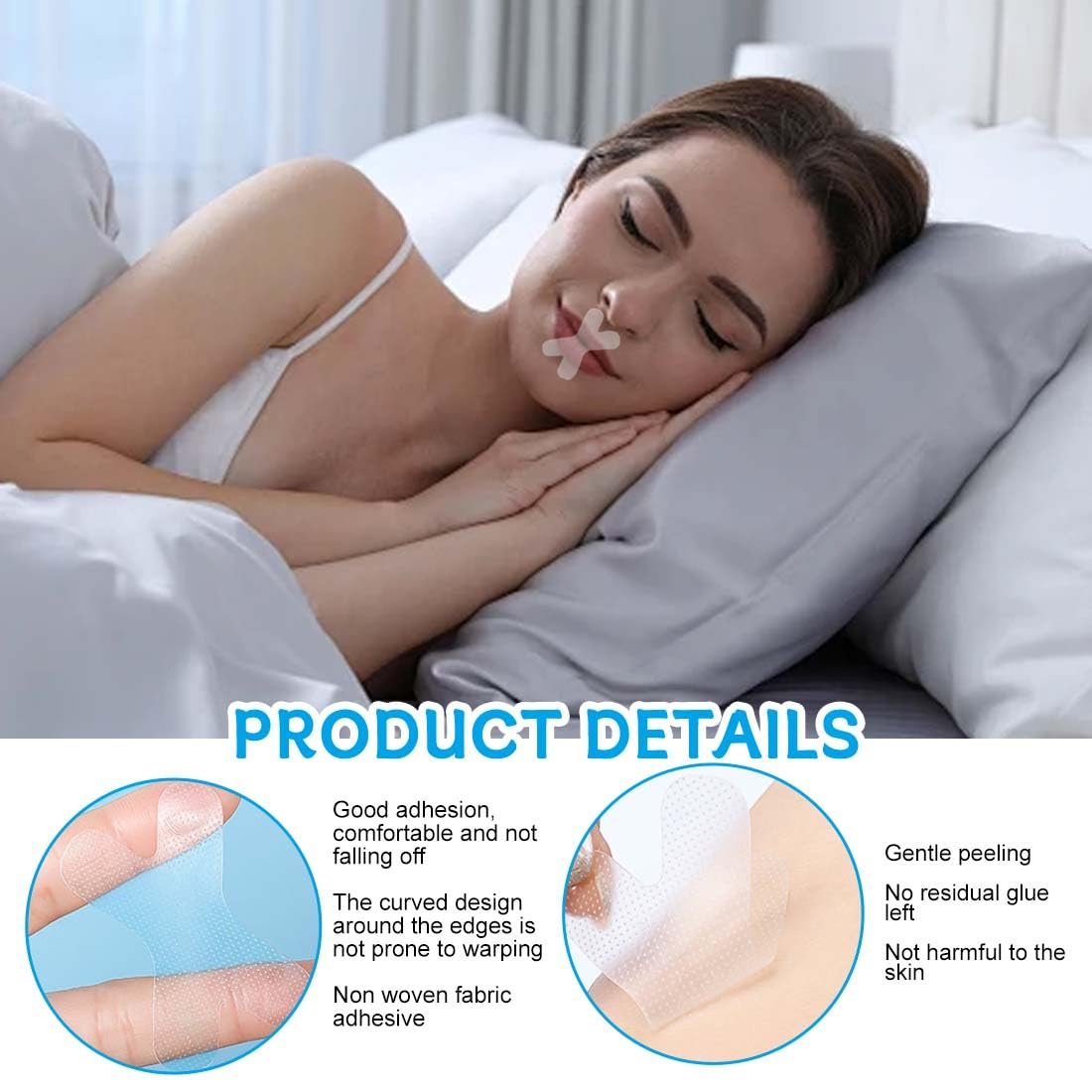 Пластирі для рота для сну (30 шт.) покращують сон і дихання для чоловіків і жінок, фото №3 Пластирі для рота для сну (30 шт.) покращують сон і дихання для чоловіків і жінок, фото №3