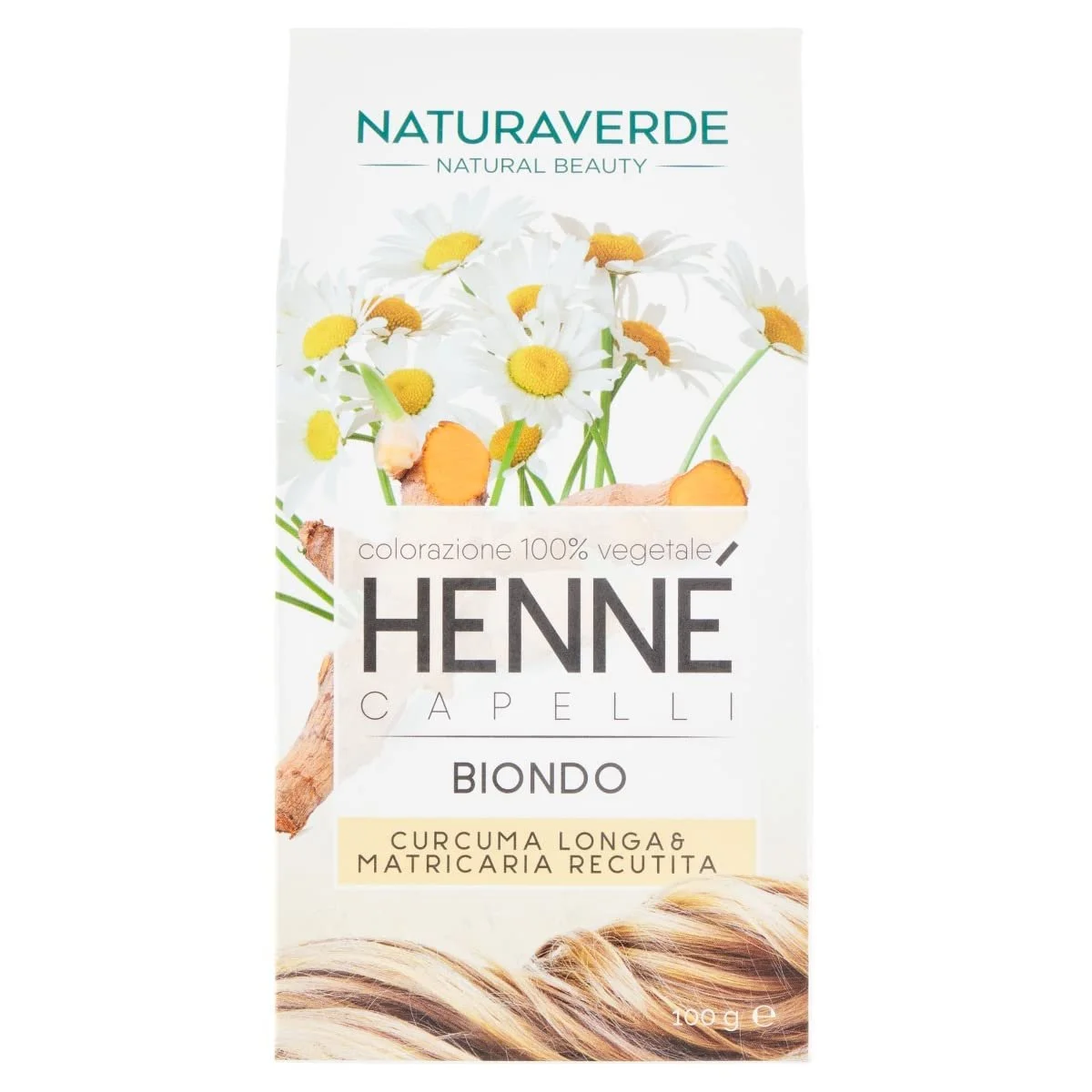 Фарба для волосся Naturaverde Herbal Henna Blonde 100 г, фото №1 Фарба для волосся Naturaverde Herbal Henna Blonde 100 г, фото №1