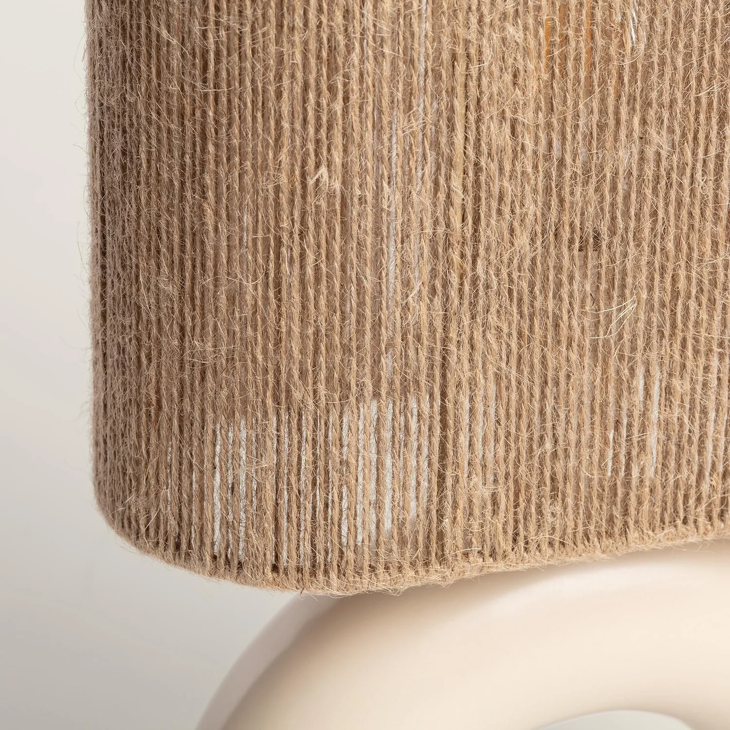 Настільна світлодіодна лампа LEDKIA LIGHTING Callie кераміка та натуральна мотузка бежевий E27, фото №4