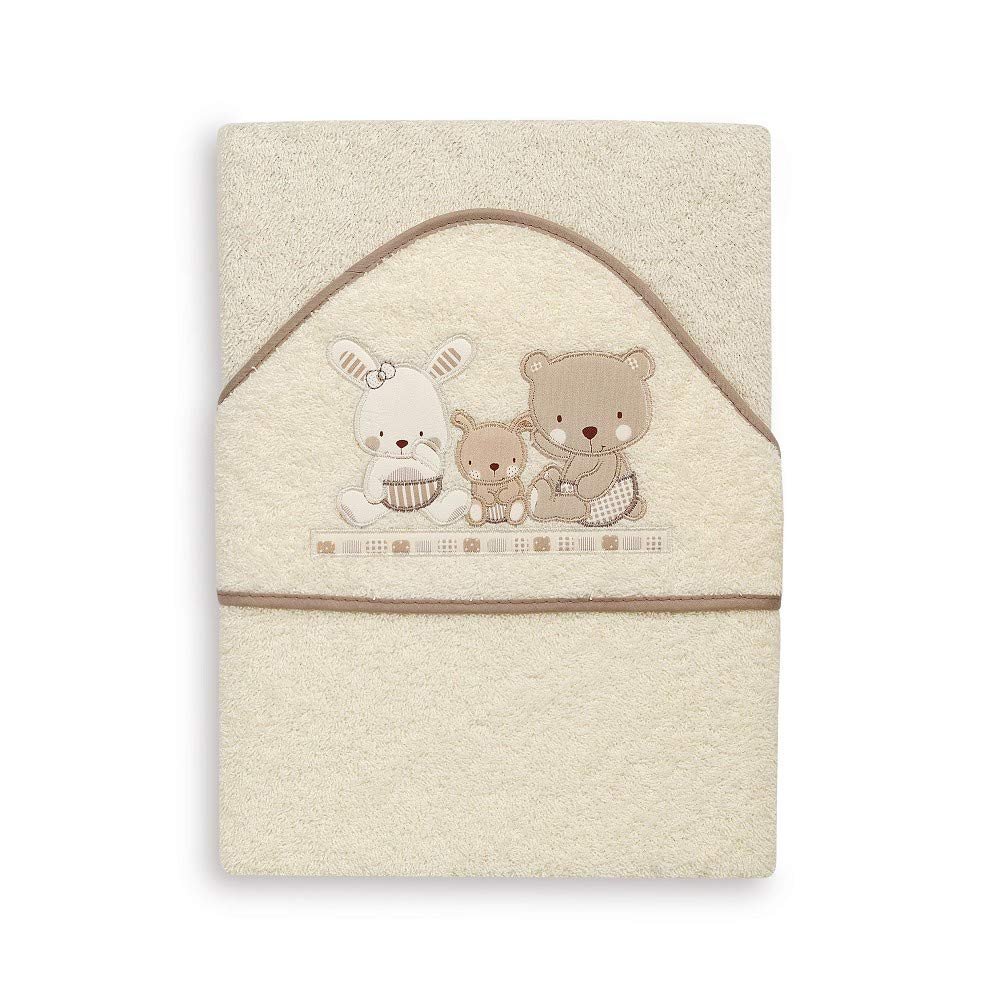 Рушник банний Interbaby Love Mod 01080-05, 1 x 1 м, бежевий, фото №1