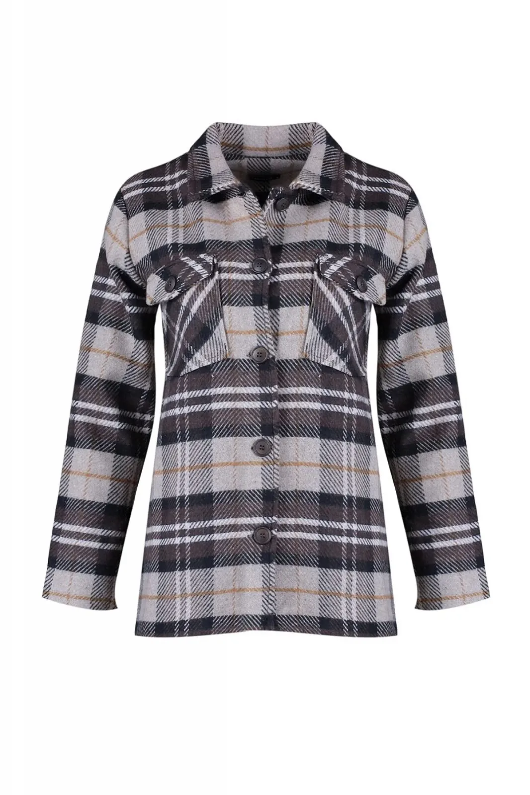 Пальто TRENDYOL Классический Черный Стандартный, фото №6 Пальто TRENDYOL Классический Черный Стандартный, фото №6