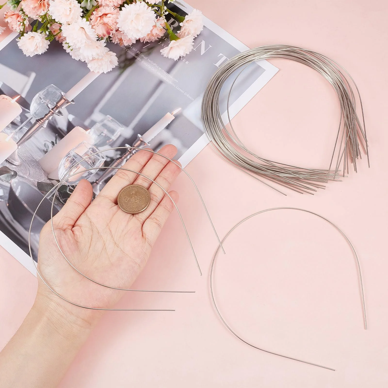 Обруч GORGECRAFT 1 мм Широкий Сріблястий, фото №3 Обруч GORGECRAFT 1 мм Широкий Сріблястий, фото №3