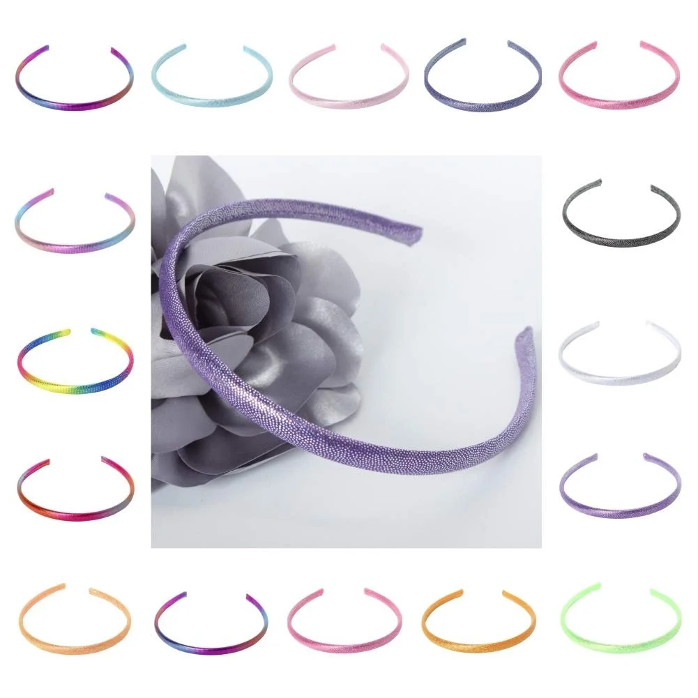 Обруч Атласний Блискучі Аксесуари для Волосся Чорний, фото №3