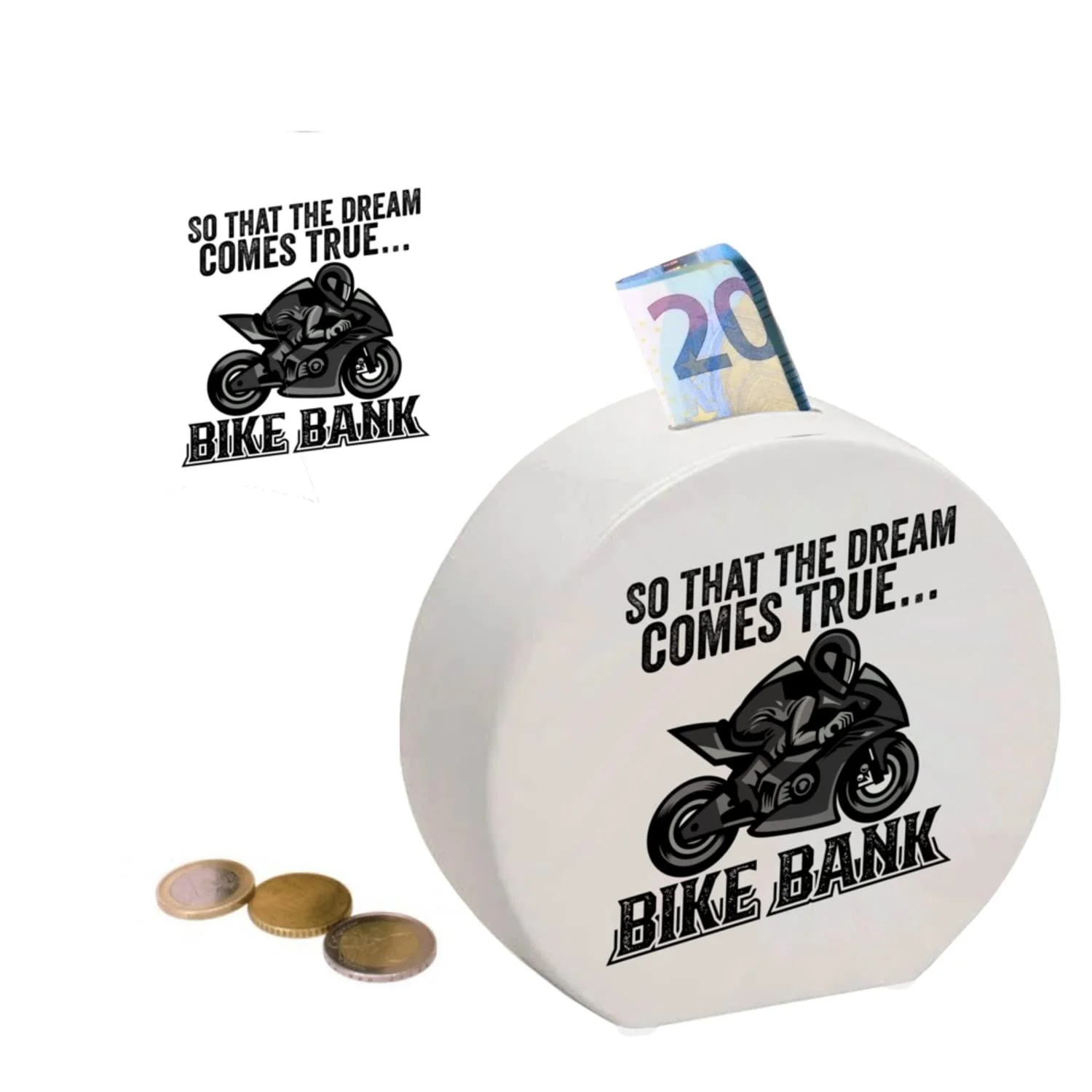 Скарбничка Bike Bank з мотоциклом керамічна, фото №4