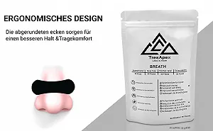 Носові пластирі TresApex BREATH, 30 шт., чорні, для полегшення дихання під час сну та занять спортом synthetic.ua - Фото 1