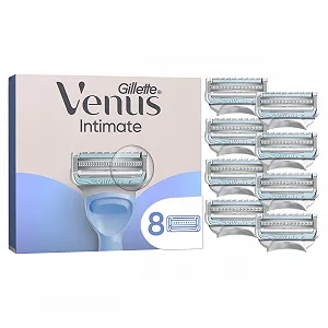 Сменные лезвия для женской бритвы Gillette Venus Intimate 8 шт. с алоэ вера - Фото 1