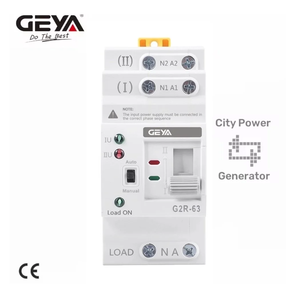 Автомат ввода резерва GEYA G2R-63 2P 63A 230V АВР, фото №2