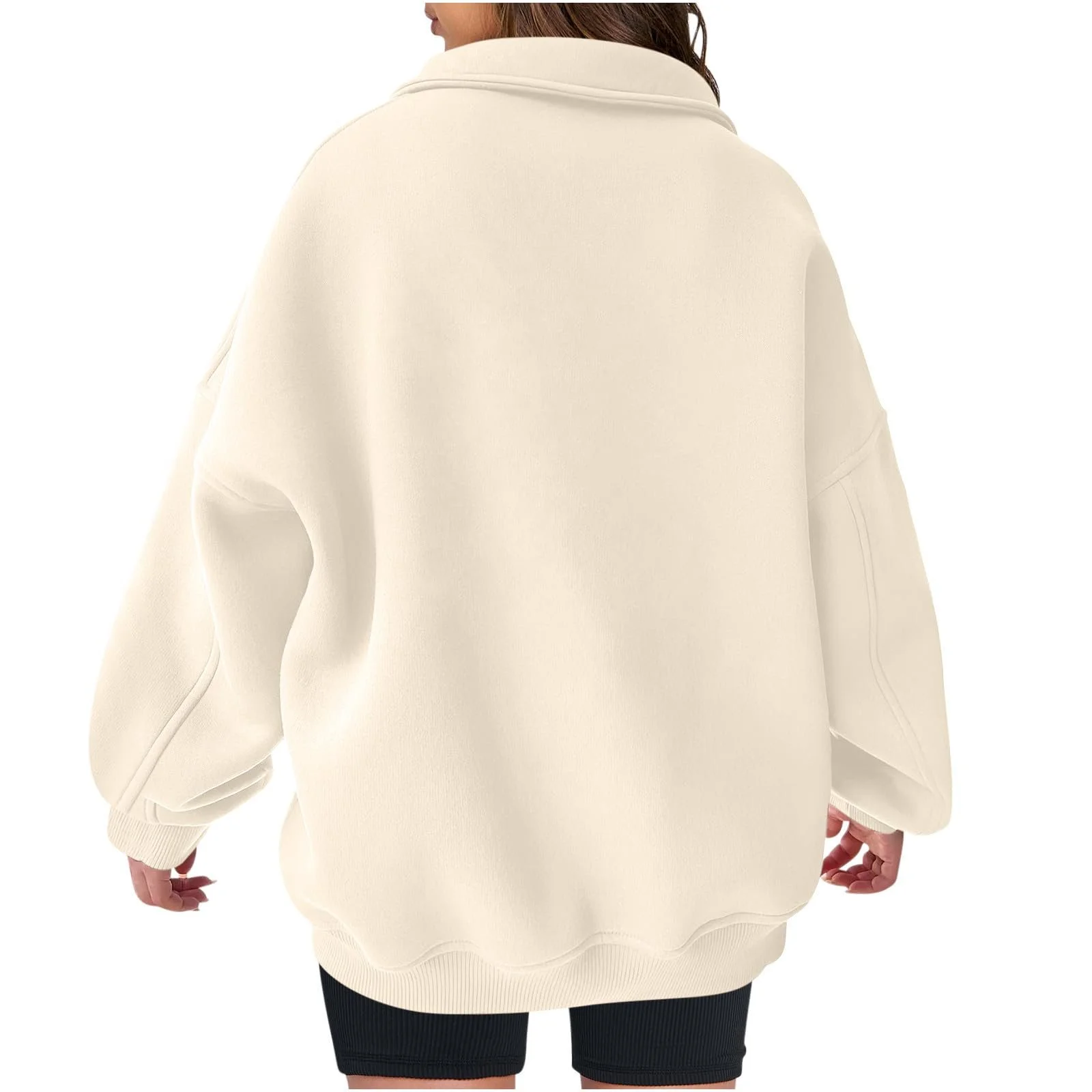 Жіноча Толстовка Вільний комір Однотонний, фото №3