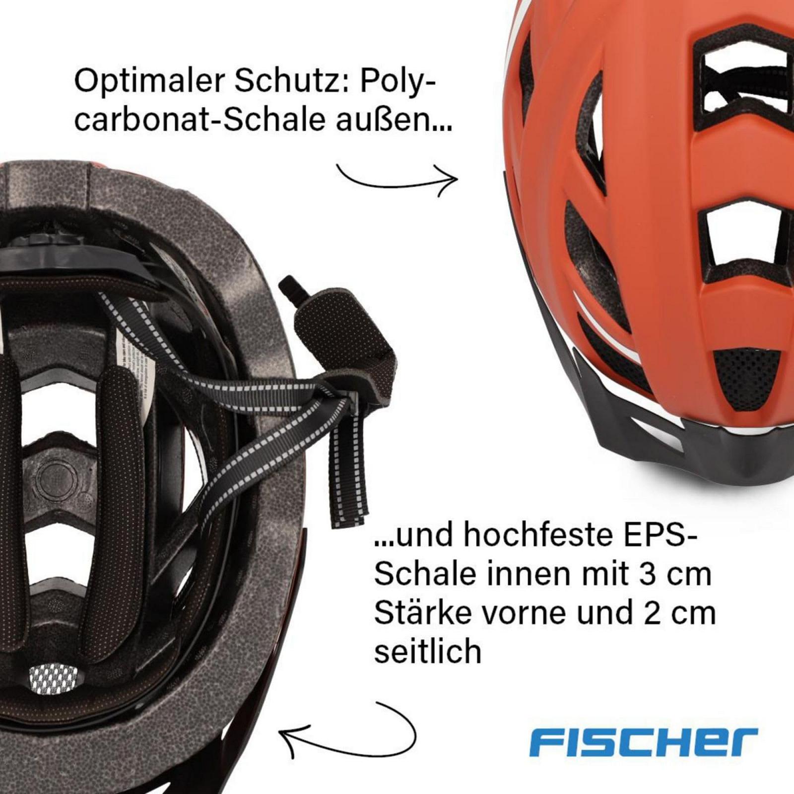 Велосипедный шлем Fischer Urban Plus с LED подсветкой, размер S/M или L/XL, фото №5
