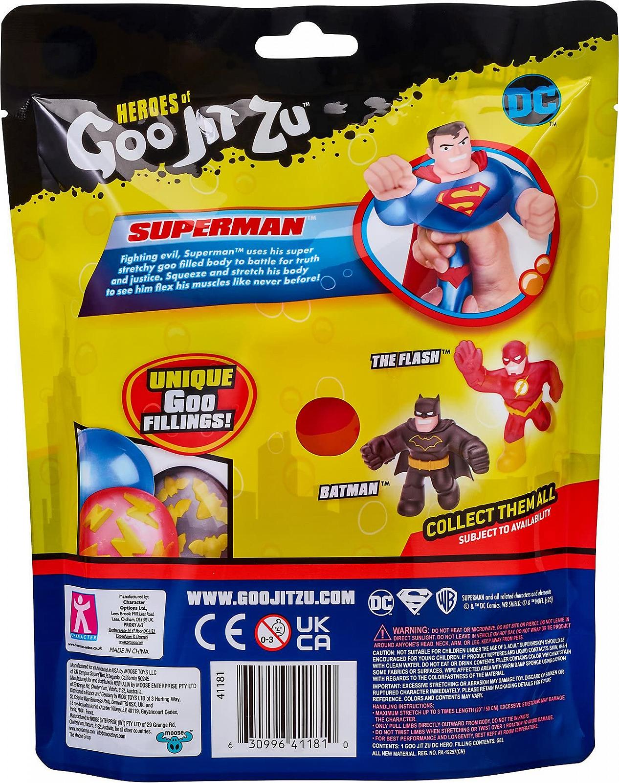 Фигурка Super Stretchy Heroes of Goo Jit Zu DC Edition Супермен, красный/синий, фото №5