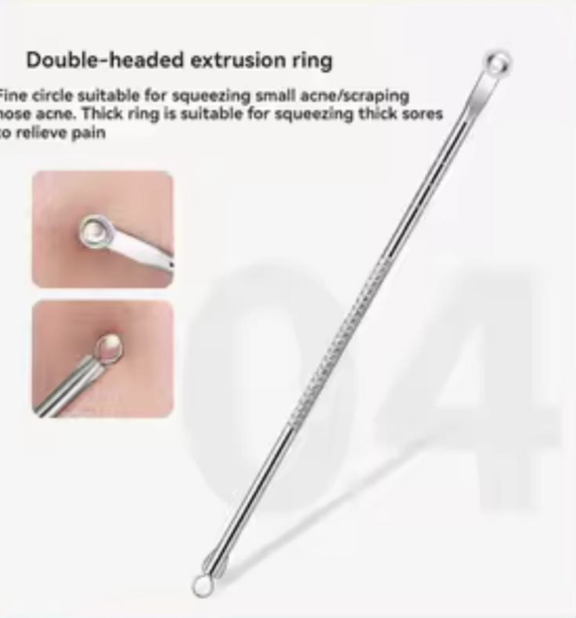 Набір інструментів для очищення обличчя та тіла, видалення прищів, вугрів і акне, 8 штук Сріблястий, фото №7