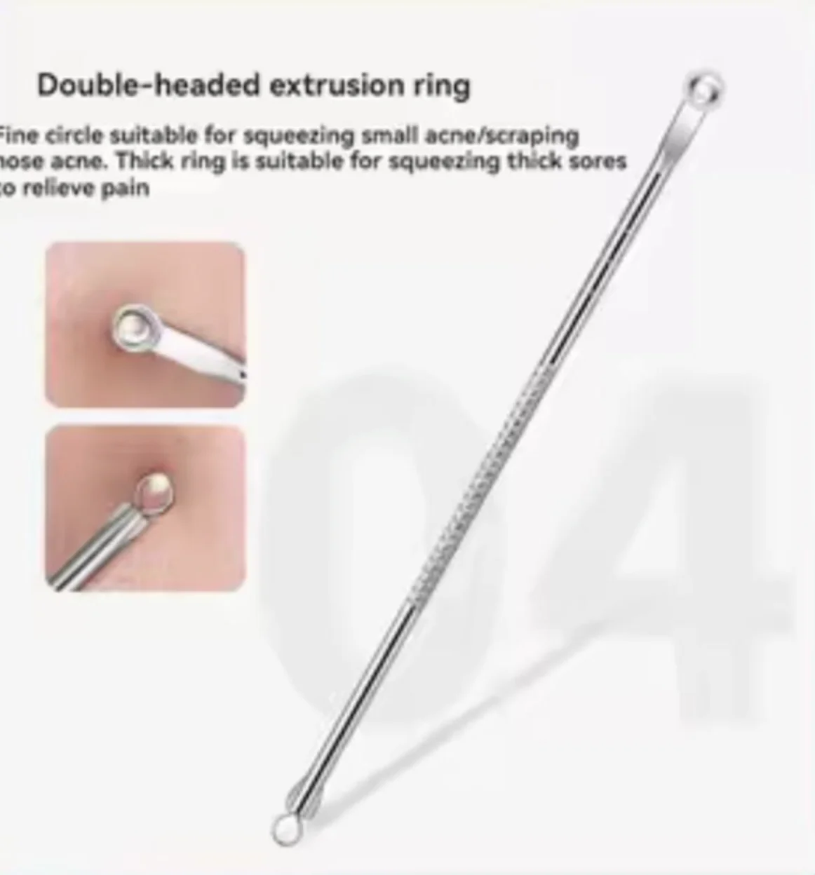 Набір інструментів для очищення обличчя та тіла, видалення прищів, вугрів і акне, 8 штук Сріблястий, фото №7