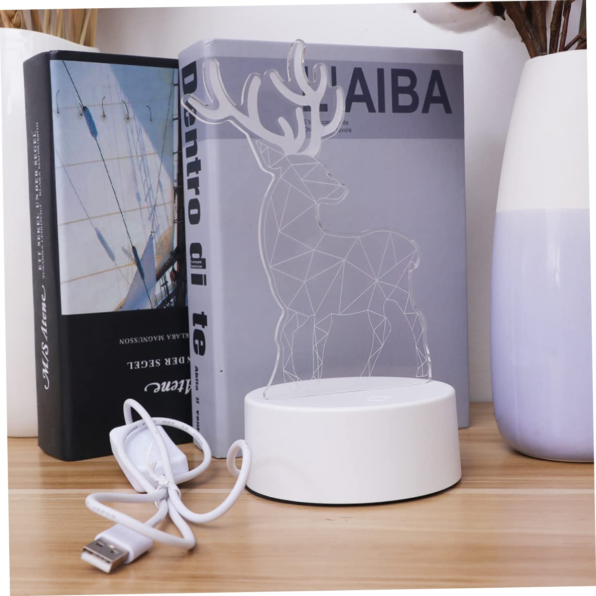 Лампа нічник HOMSFOU для дитячої кімнати 2St Тепле світло LED акриловий 3D олень, фото №6 Лампа нічник HOMSFOU для дитячої кімнати 2St Тепле світло LED акриловий 3D олень, фото №6