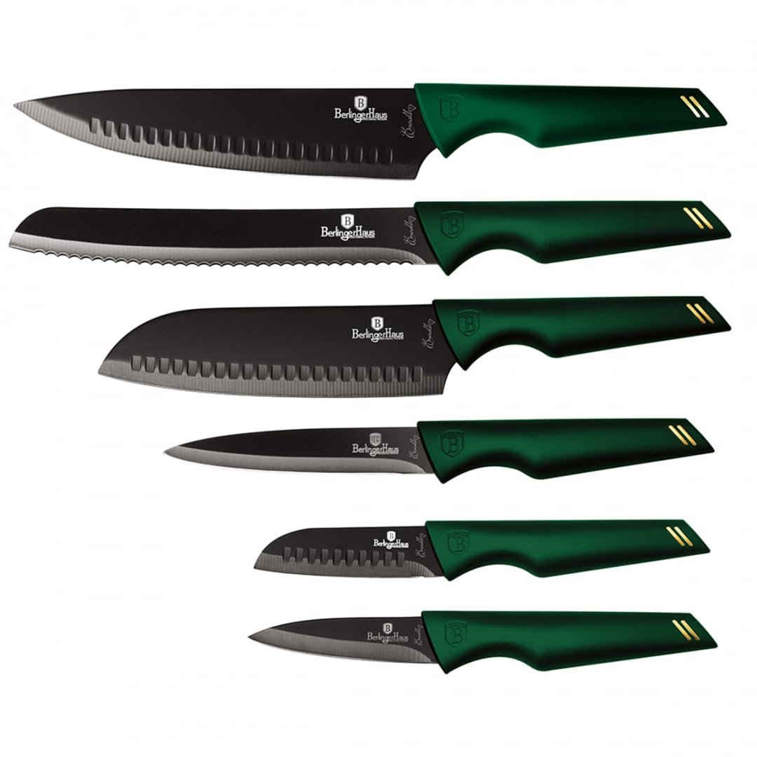 Набір ножів Berlinger Haus Emerald Collection BH-2591, 6 шт., різні характеристики, зелений, фото №1