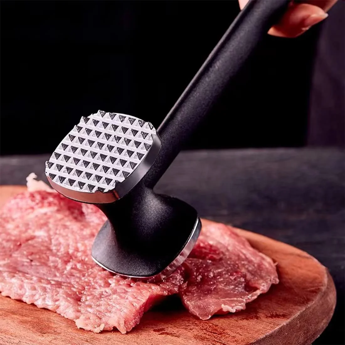 Молоток для мяса двухсторонний Stainless Steel с нескользящей ручкой, фото №7 Молоток для мяса двухсторонний Stainless Steel с нескользящей ручкой, фото №7