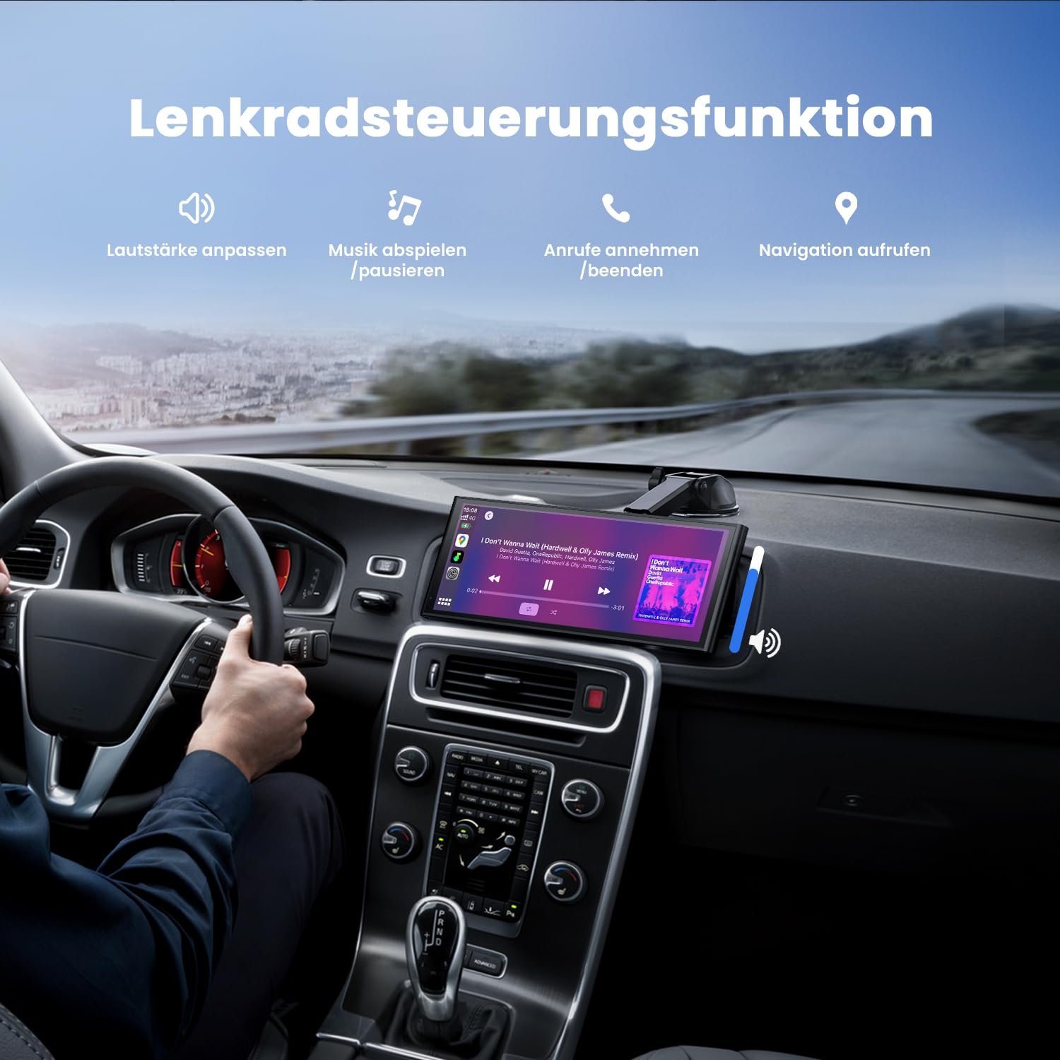 Дисплей Krunia 9.26" Wireless Portable CarPlay для Apple CarPlay & Android Car, обновления OTA, камера заднего вида, Mirror Link, Bluetooth 5.0, голосовое управление, GPS навигация, FM, фото №5