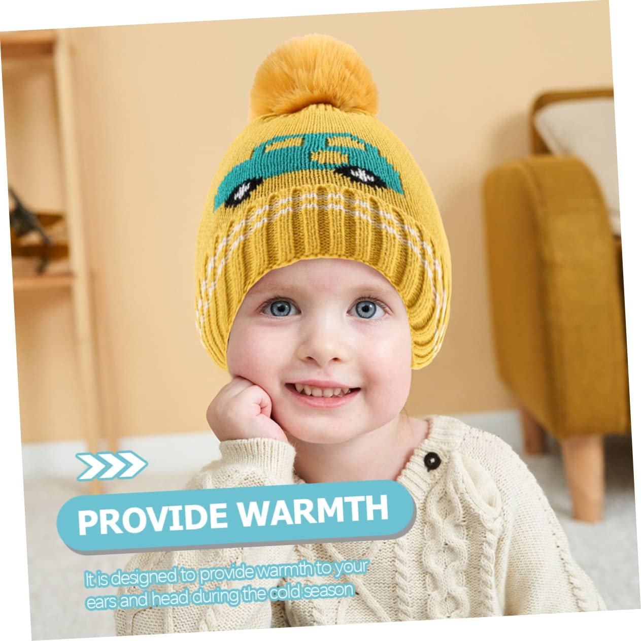 В'язана шапка OATIPHO Мультяшна З помпоном, фото №6 В'язана шапка OATIPHO Мультяшна З помпоном, фото №6