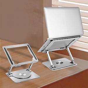 Подставка для ноутбука Алюминиевая вращающаяся на 360 градусов для ноутбуков до 43,2 см (17 дюймов) synthetic.ua - Фото 1