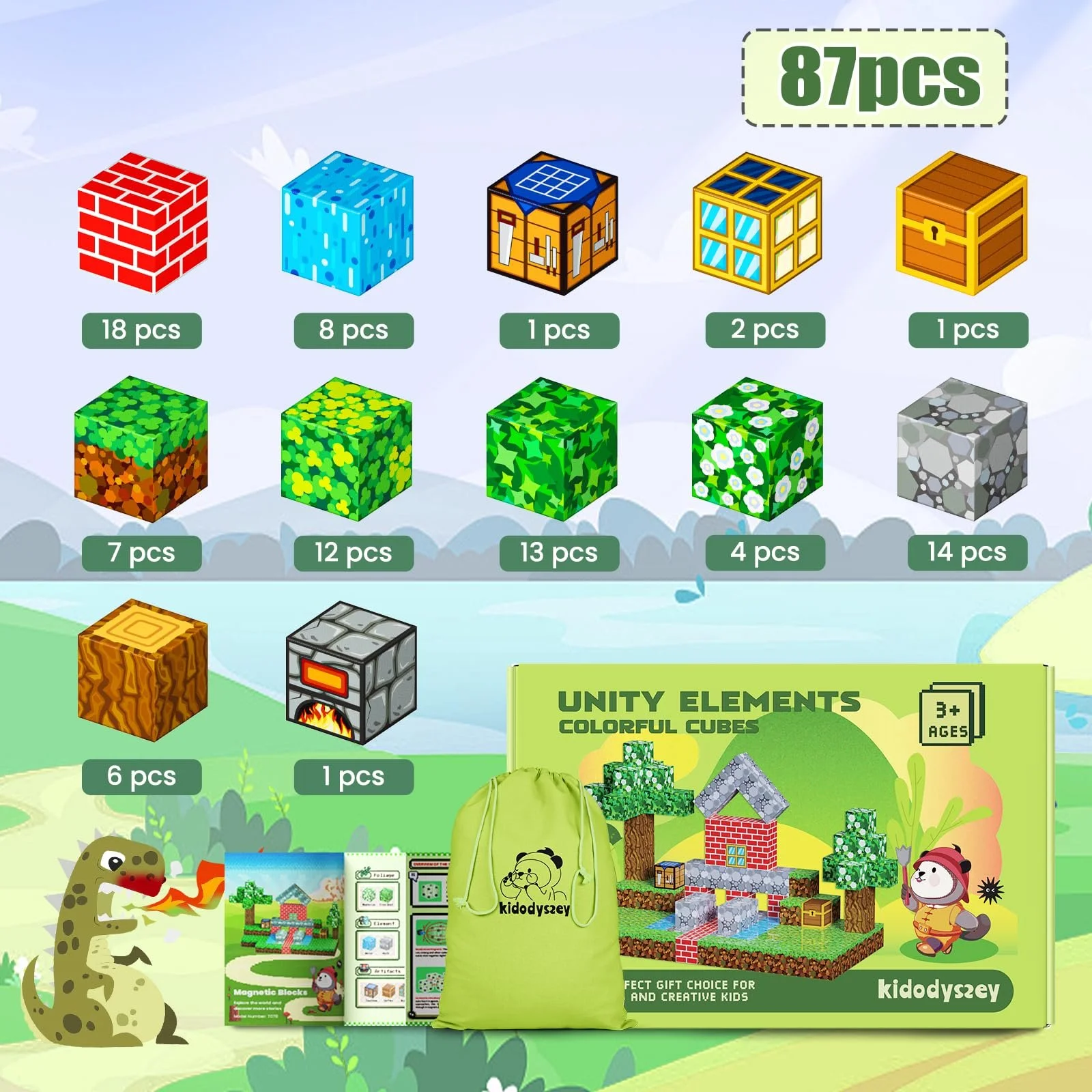 Магнитные строительные блоки Kid Odyssey Mein Landhausdorf, фото №7