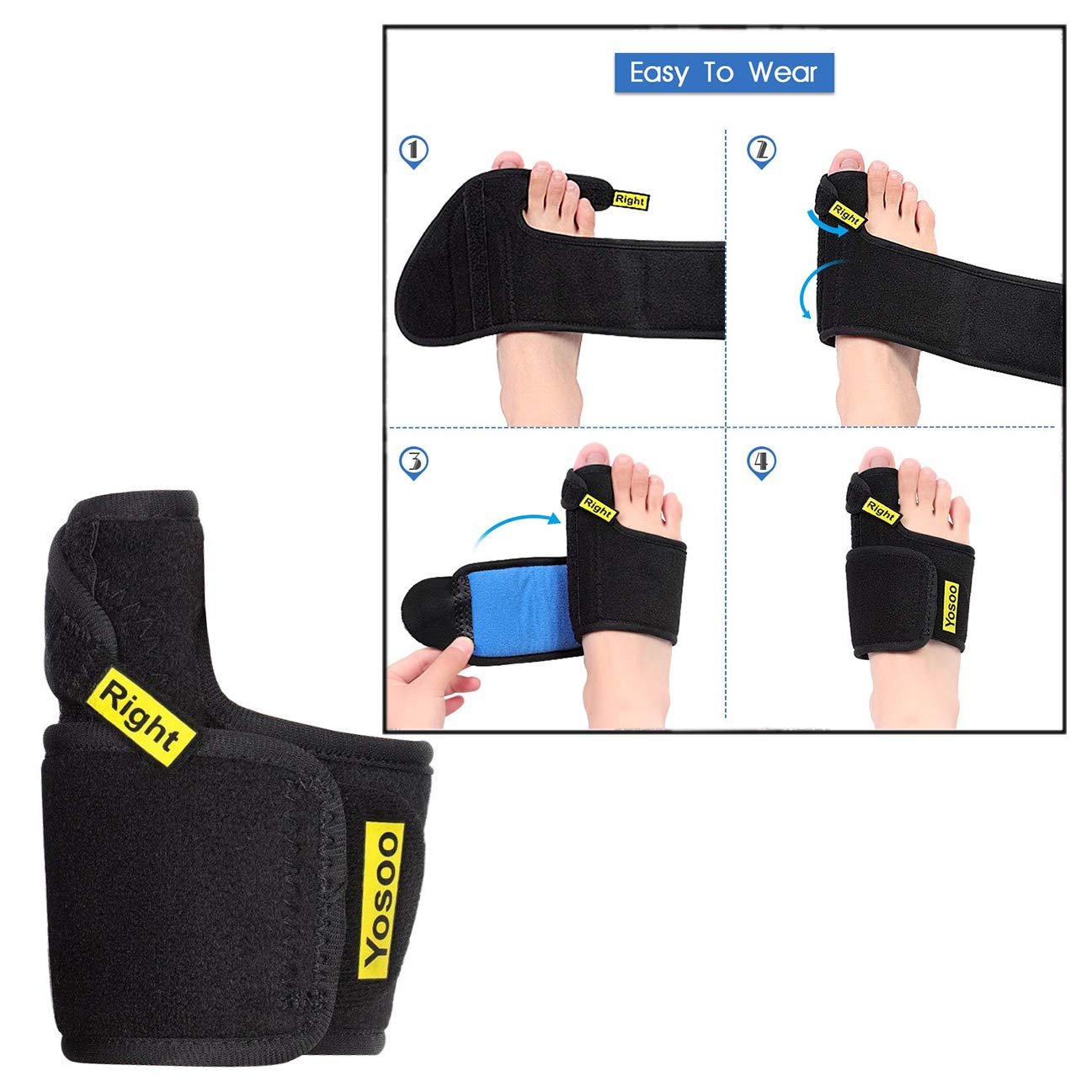 Шина для корекції Hallux Valgus Iwobi, нічна шина для корекції bunion, Hallux Valgus і зняття болю для чоловіків і жінок, фото №5 Шина для корекції Hallux Valgus Iwobi, нічна шина для корекції bunion, Hallux Valgus і зняття болю для чоловіків і жінок, фото №5