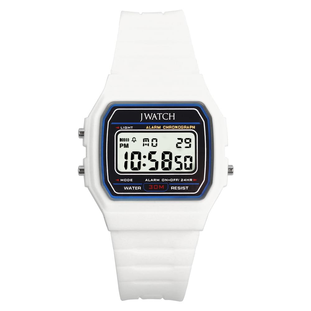 Часы JWATCH Vintage Unisex Цифровые 30m Водонепроницаемые с секундомером, календарем, подсветкой и будильником, фото №2 Часы JWATCH Vintage Unisex Цифровые 30m Водонепроницаемые с секундомером, календарем, подсветкой и будильником, фото №2