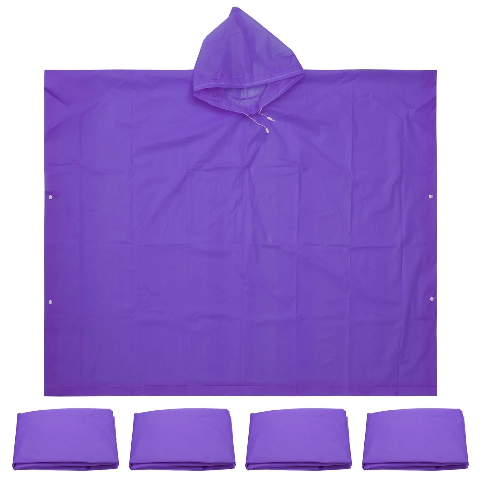 Дощовик PATIKIL, 5 шт., водонепроникні з капюшоном для дорослих, багаторазові, фото №1