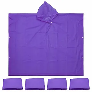 Дощовик PATIKIL, 5 шт., водонепроникні з капюшоном для дорослих, багаторазові - Фото 1